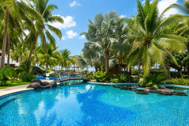 The resort's lagoon pools